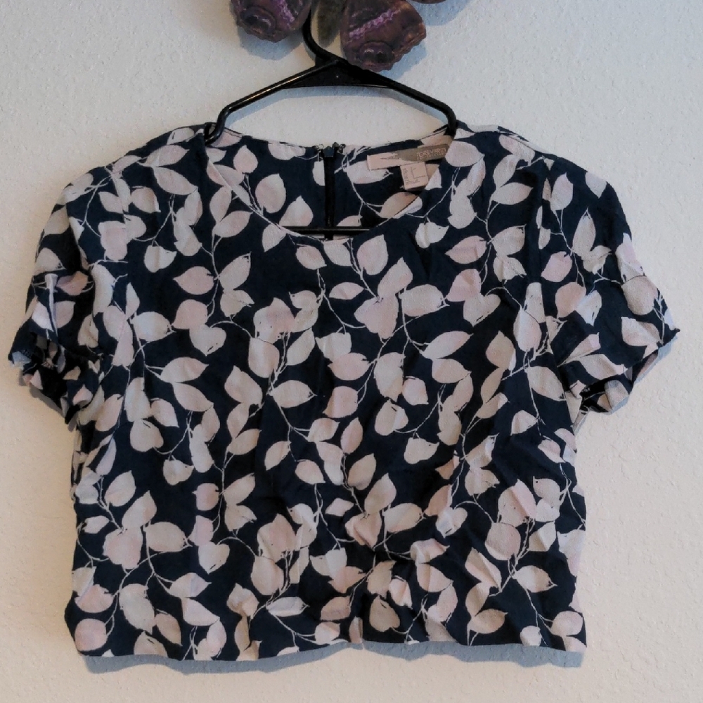 🌿Leaf Print Crop Top👕